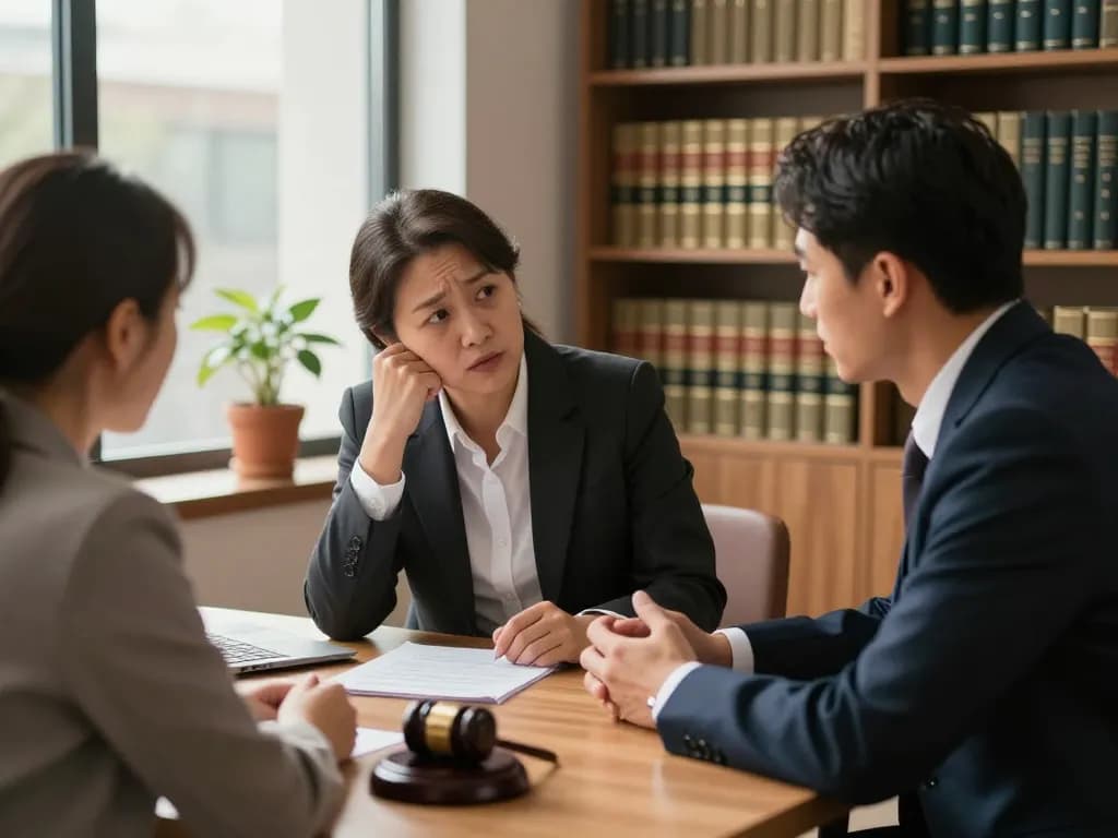 Engaging consultation with a Norfolk Personal Injury Lawyer, showcasing supportive attorney-client interaction in a professional office.