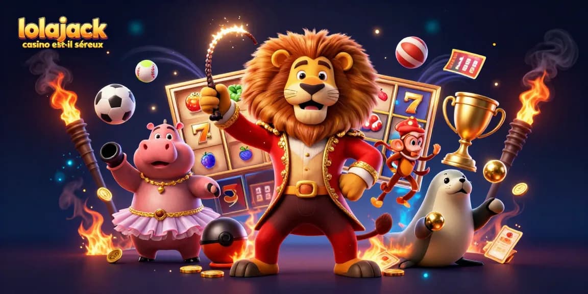 Engaging slot game experience showcasing lolajack casino est-il sérieux with dynamic characters in action, winning elements, and vibrant effects.