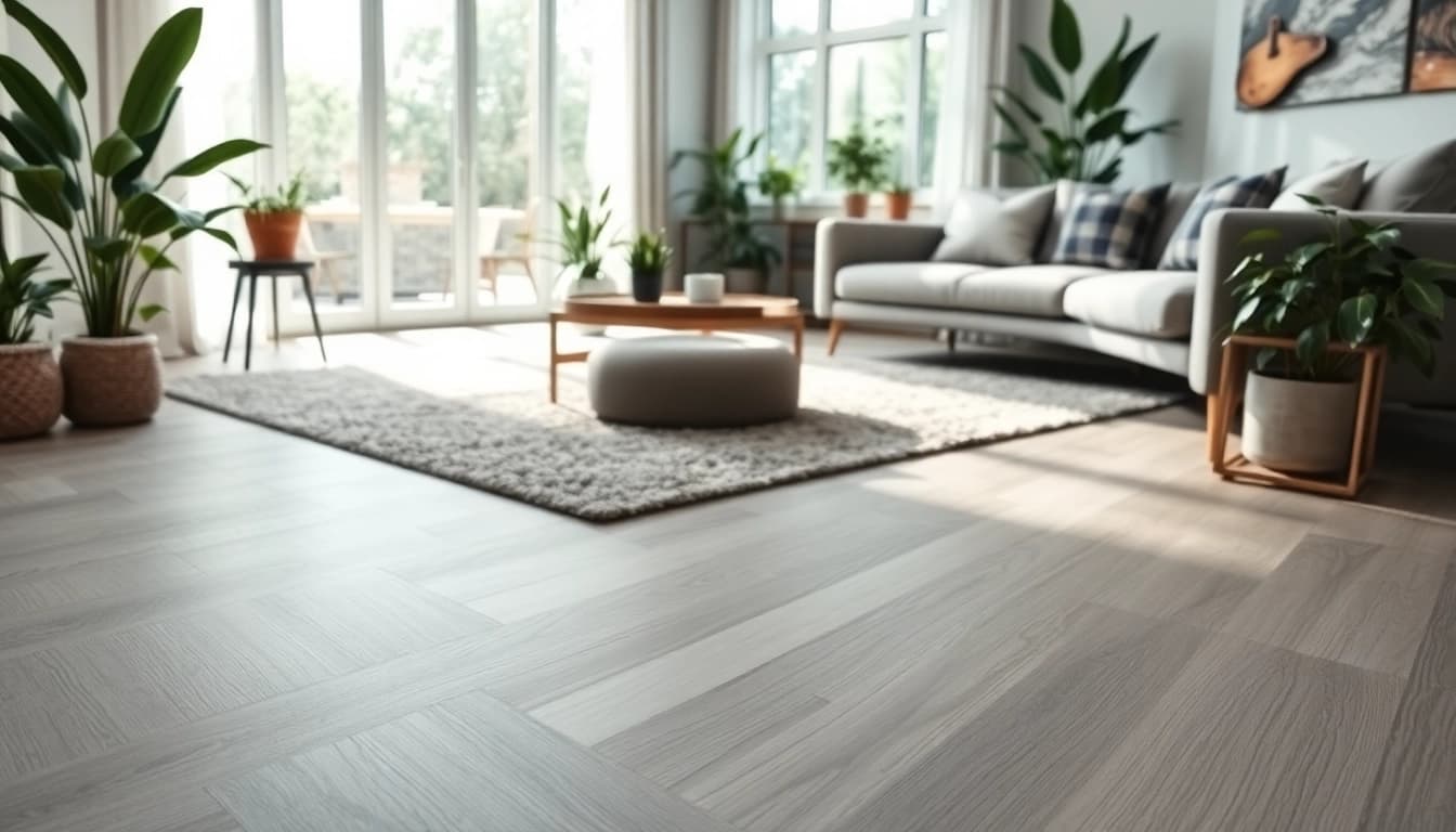 Transform your home with waterproof lvp flooring, showcasing stylish designs and textures in a modern setting.
