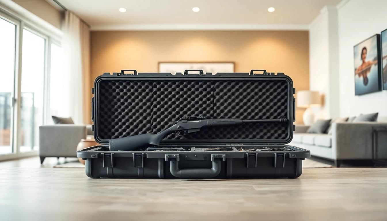 Showcase of pelican gun case for sale highlighting quality and features.