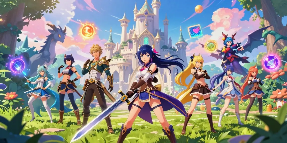 Hentai games immersive gameplay scene with vibrant characters and fantasy settings, showcasing adventure and excitement.