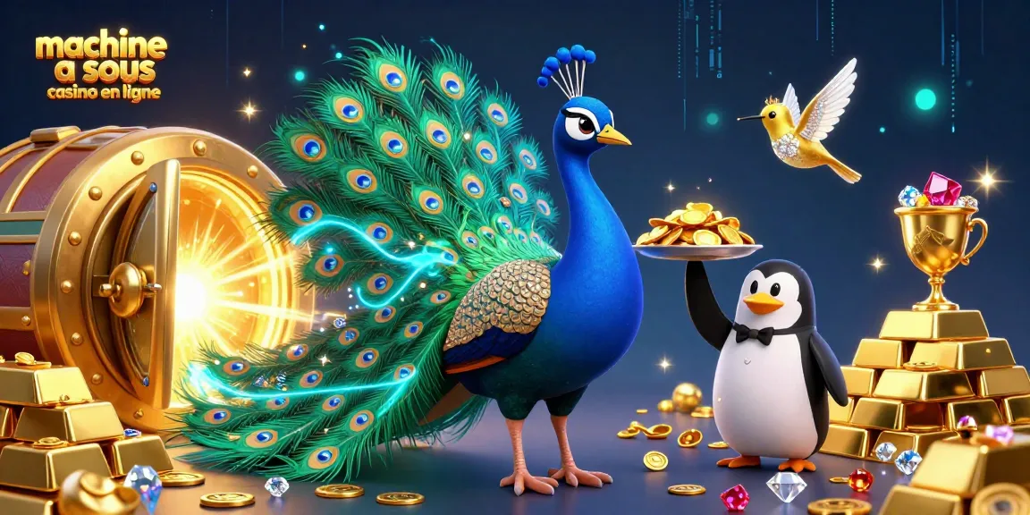 Jouez aux machines à sous casino en ligne avec cette illustration captivante et colorée.