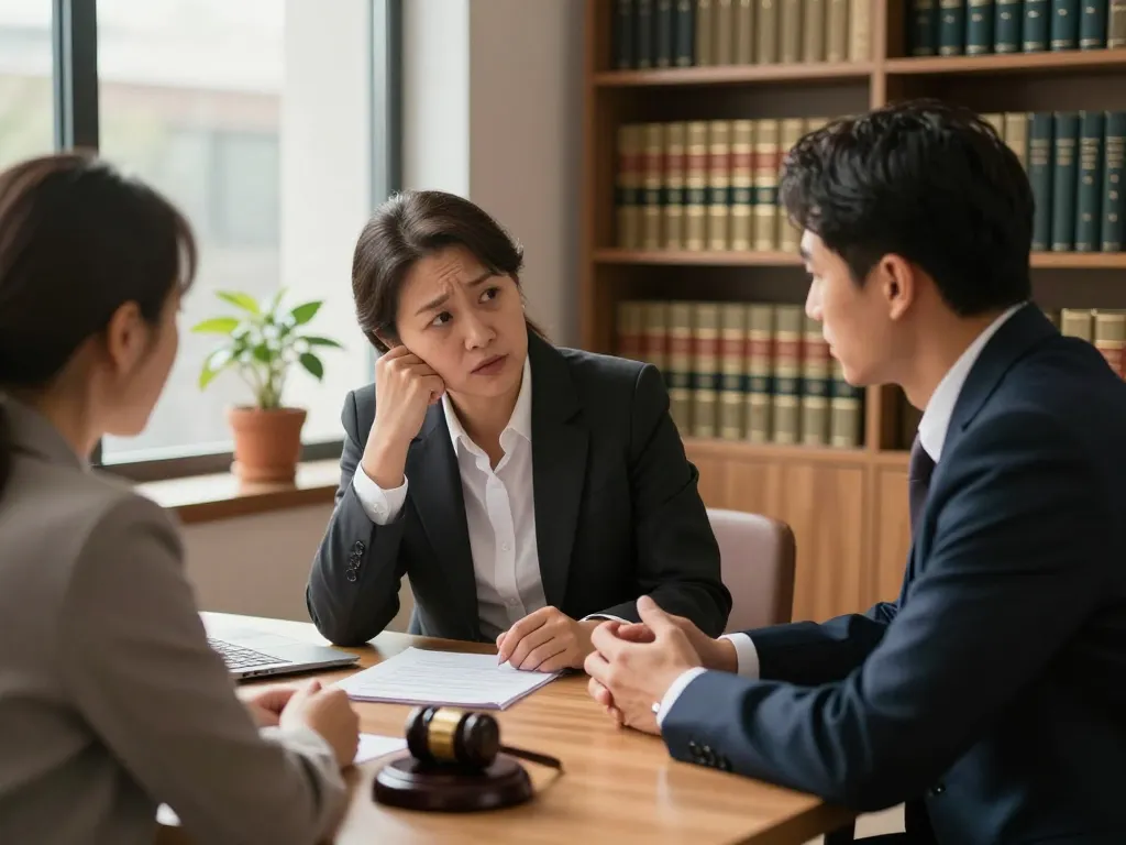 Engaging consultation with a Norfolk Personal Injury Lawyer, showcasing supportive attorney-client interaction in a professional office.