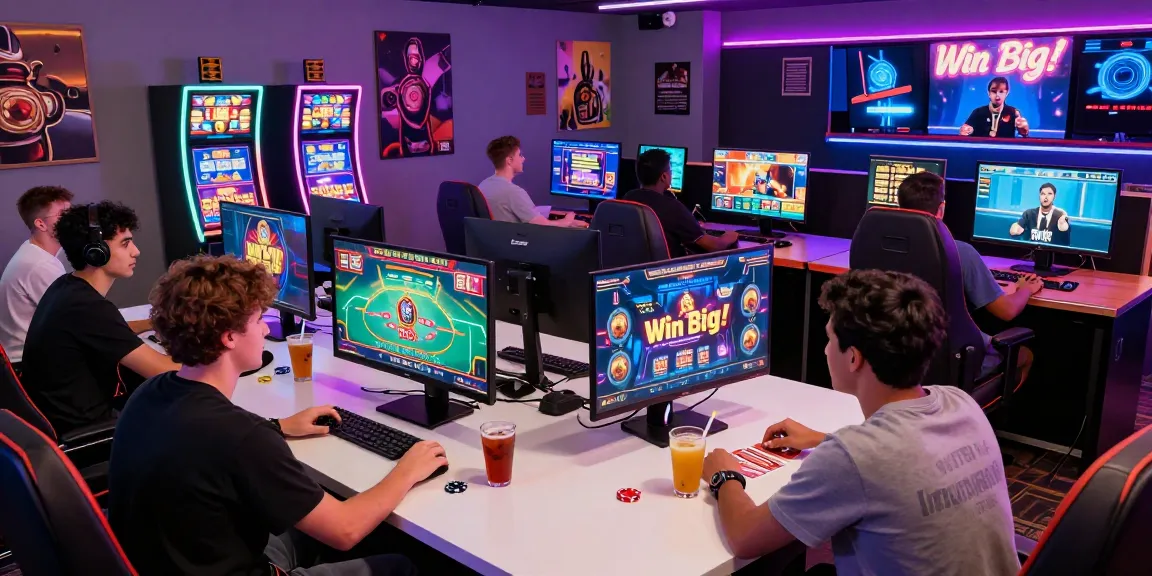 Players enjoying the excitement of credit card deposit casinos in a vibrant online gaming atmosphere.