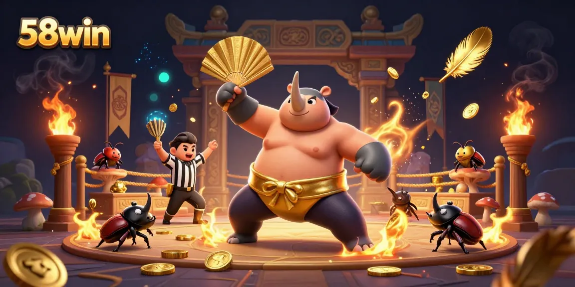 Experience thrilling gameplay at 58win with a lively 3D casino scene filled with action and excitement.