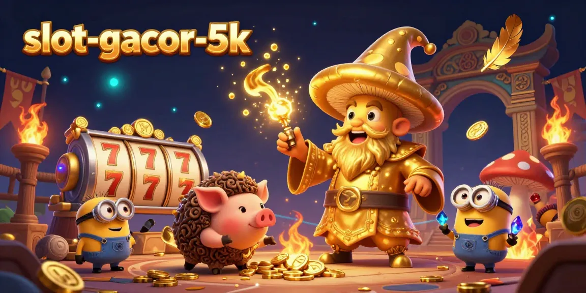 Experience the thrill of slot-gacor-5k with golden mushroom wizard and treasure elements.