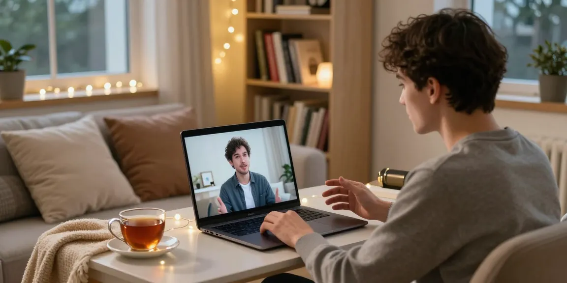 Engaging porn chat AI interaction in a cozy setting with vibrant ambiance.