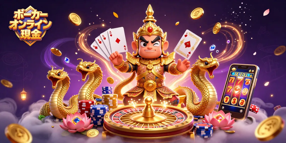 ポーカー オンライン 現金でのゲームプレイを彩る豪華な3Dイラスト、ポーカーの楽しさを体験