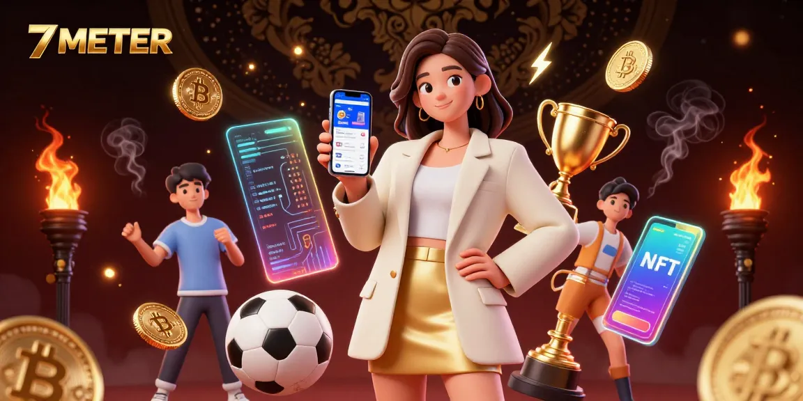 Engage with 7METER's thrilling sports betting action featuring a confident woman exploring betting strategies.