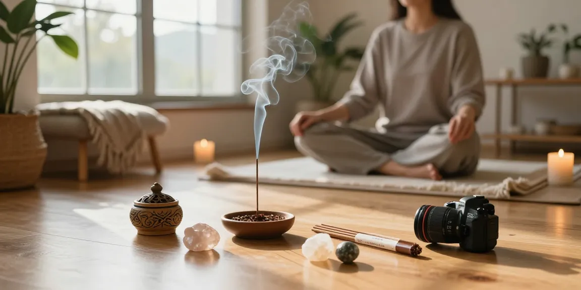 Discover the best-organic-incense-sticks creating a serene meditation space with gentle smoke and calming ambiance.
