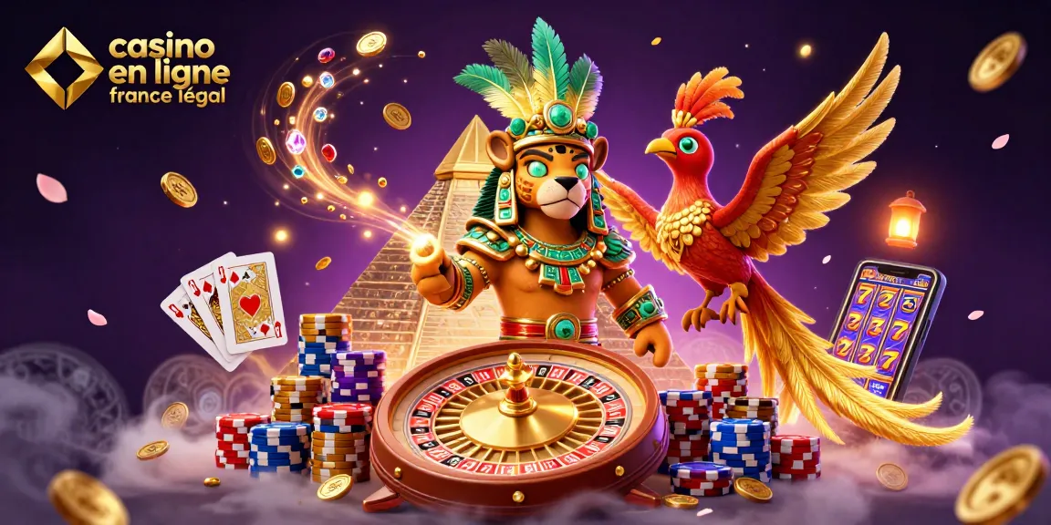 Profitez de jeux au casino en ligne France légal avec des personnages animés et des pièces d'or.