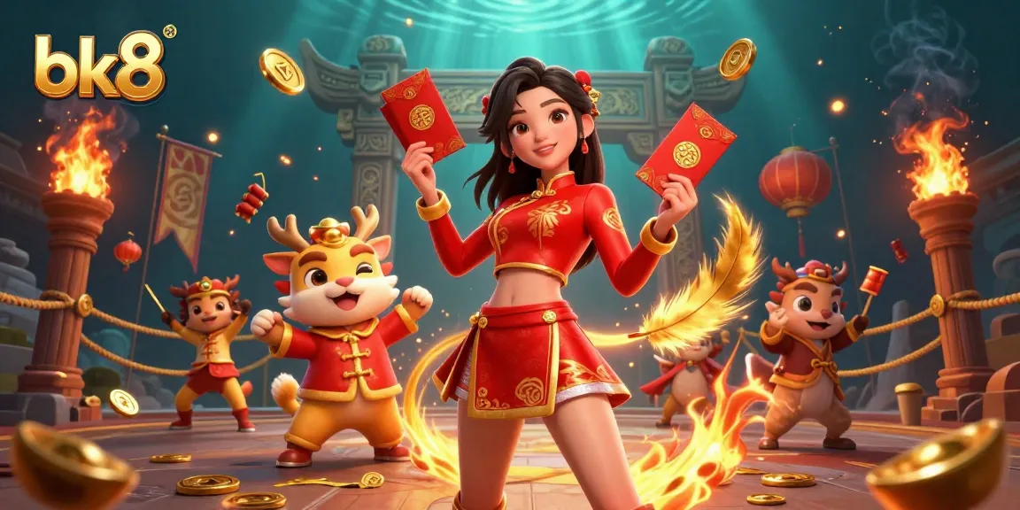 Experience thrilling gameplay with bk8, featuring a vibrant Lunar New Year celebration at an online casino.