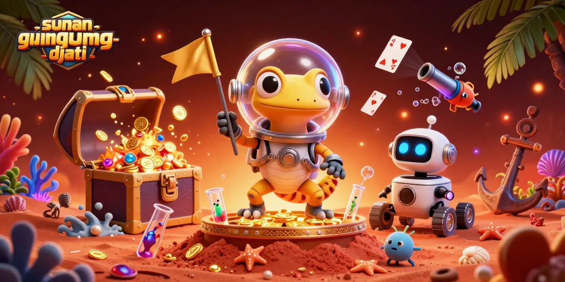 Gecko Martian di sunan-gunung-djati menemukan kasino emas dengan robot dan bakteri asing.