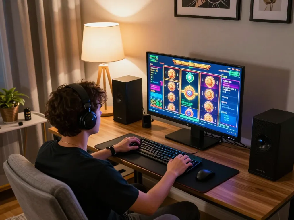 Engaging in online slots gaming at home with lc 88 for exciting entertainment.