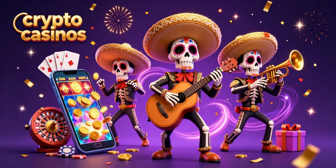 Jouez aux crypto casinos avec une bande de mariachis colorée et des gains instantanés.