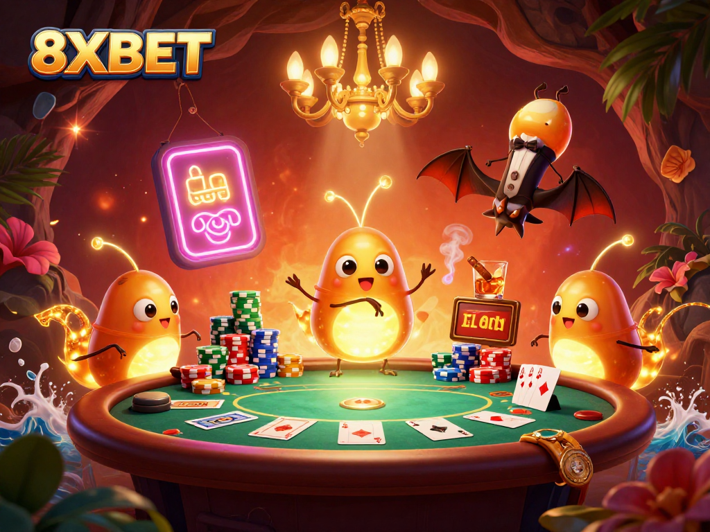 Experience the thrill of 8XBET poker with bioluminescent glowworms illuminating the cave casino.