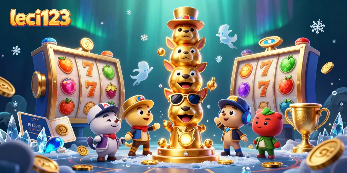 Engage with leci123's high-stakes slot reels and vibrant casino elements in a thrilling 3D adventure.