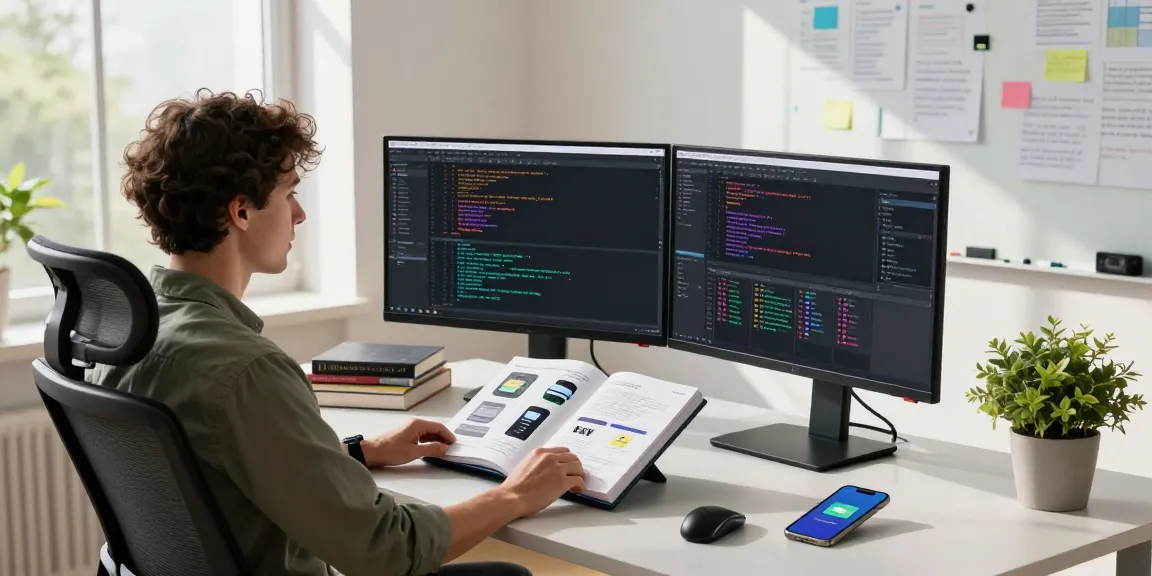 Engaging coding environment at teiegramin.com with modern tech workspace elements.