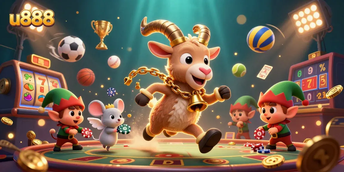Experience festive thrills at u888 with playful characters and lively casino elements.