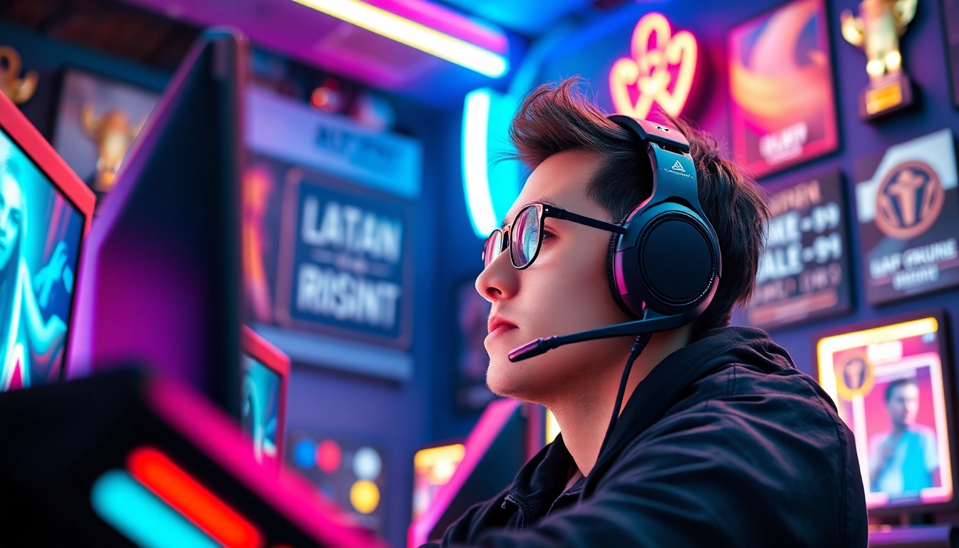 Experience the excitement of yono game with a professional gamer in a vibrant arena.
