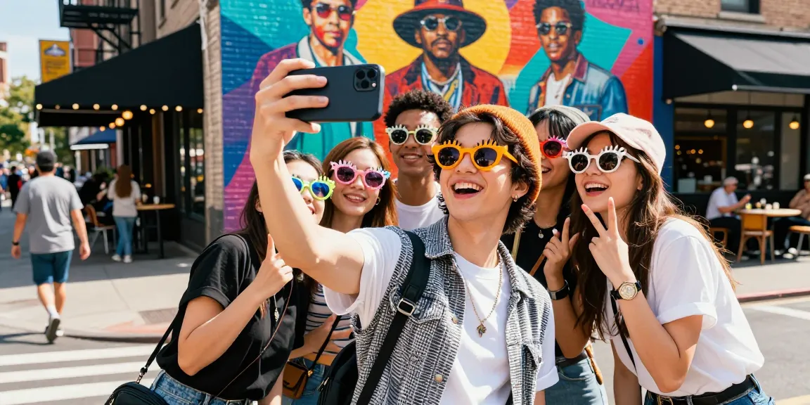 Find out which celebs I look like with a fun selfie in the city.