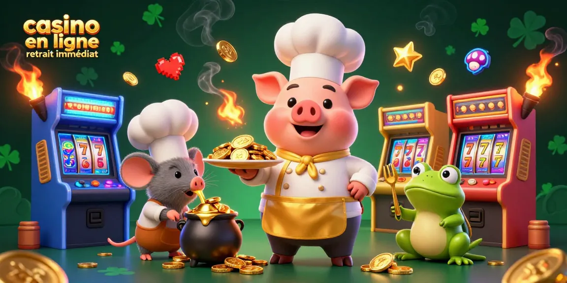 Profitez des aventures de casino en ligne retrait immédiat avec un chef cartoon et des jeux colorés