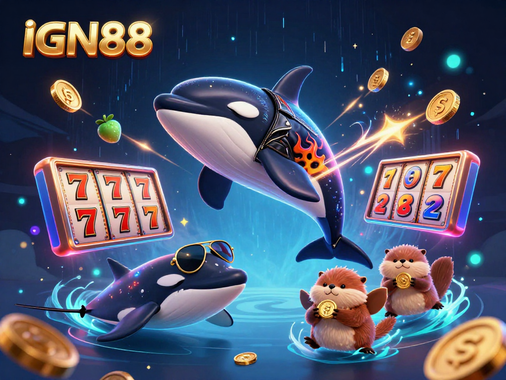Win big with IGN88 while enjoying vibrant 3D casino action with orca, stingray, and otters!