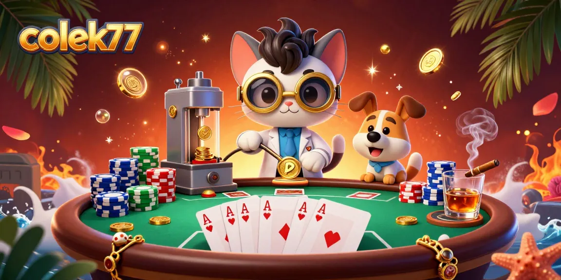 Engage with colek77's thrilling gaming experience featuring vibrant casino action and dynamic poker atmosphere.