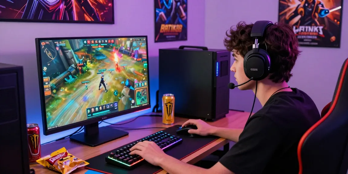 Pengalaman bermain game online di BATIK88 menunjukkan pemain fokus, aksesori gaming, dan suasana dinamis.