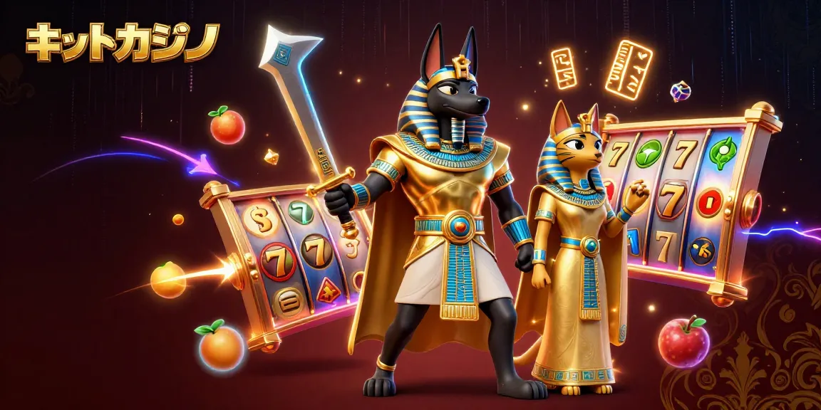 ネットカジノでスロットを楽しむ、古代エジプトのキャラクターたちが集結