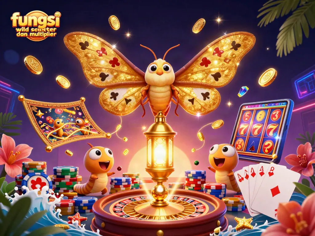 Permainan slot memperlihatkan fungsi wild scatter dan multiplier yang menarik, dengan ilustrasi detail 3D.