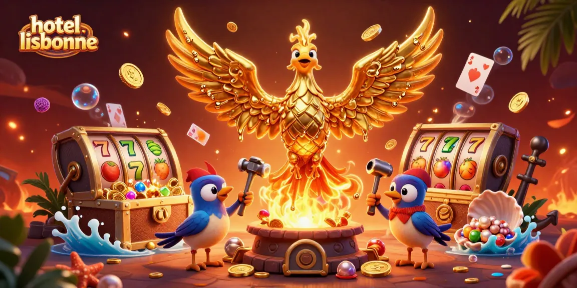 Experience the thrilling excitement of winning at hotel-lisbonne with vibrant 3D casino imagery.