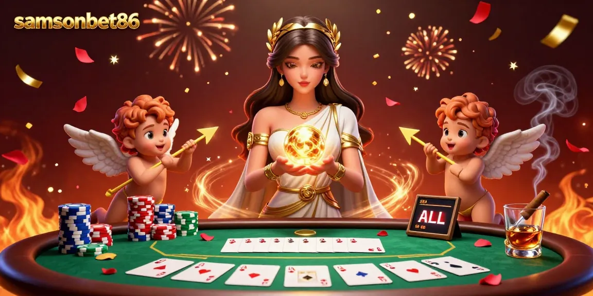 Experience the vibrant gameplay of samsonbet86 with engaging poker action and festive celebrations.