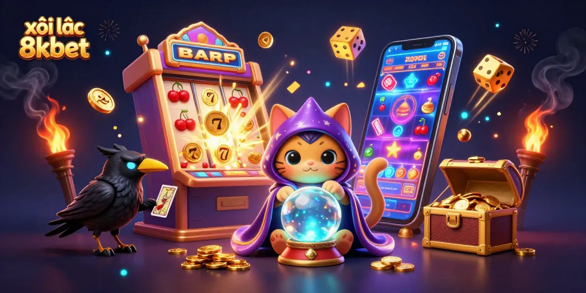 xôi lạc 8xbet engages players with thrilling casino adventures in a vibrant 3D illustration.