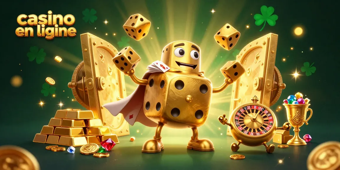 Profitez de l'énergie du casino en ligne avec une scène vibrante remplie de trésors et de jeux.