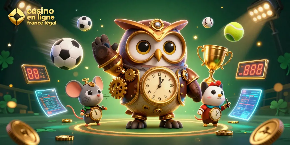 Découvrez le casino en ligne France légal avec une illustration captivante d'une chouette voyageuse.