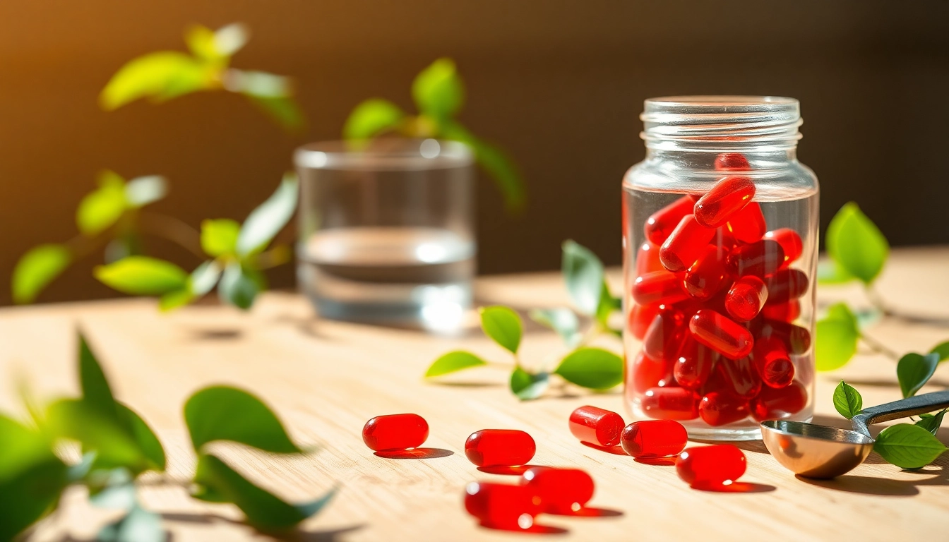 Learn astaxanthin dosage guide with vibrant softgels on a natural wooden table.
