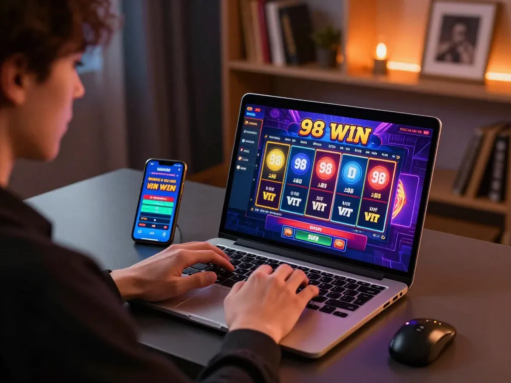 Engaging online gaming scene showcasing 98 win casino interface with strategic betting elements