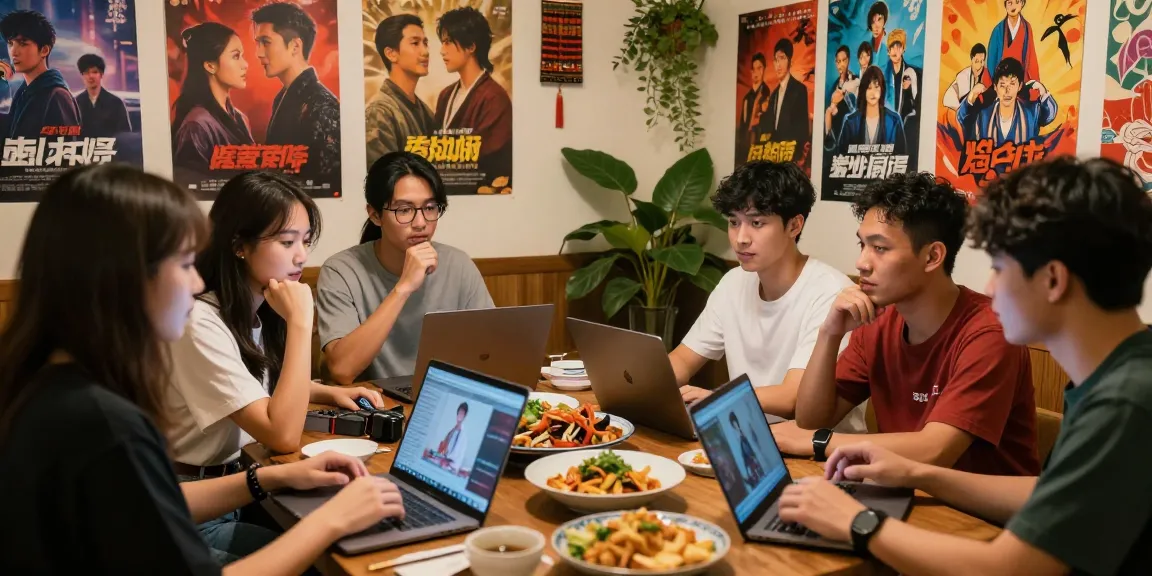 Engage with Asian culture through https://hanadultalk.com while discussing trends in Spanish with friends amidst authentic decor and food.