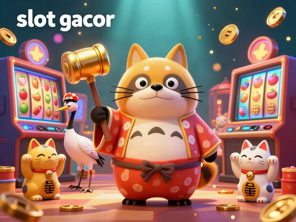 Slot gacor dengan raccoon bahagia dan kucing keberuntungan di casino