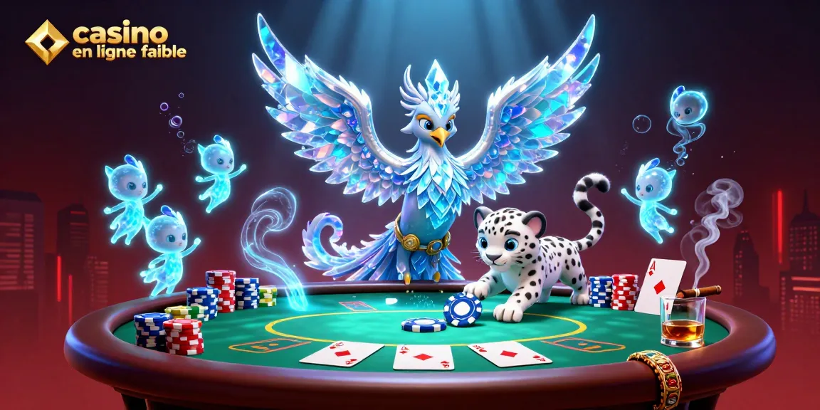 Jouez avec confiance dans le casino en ligne fiable, entouré de créatures magiques et d'éléments de poker captivants.