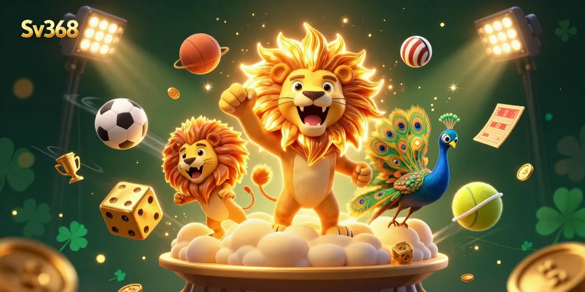 Experience thrilling bets at Sv368 with vibrant gaming elements and captivating illustrations.
