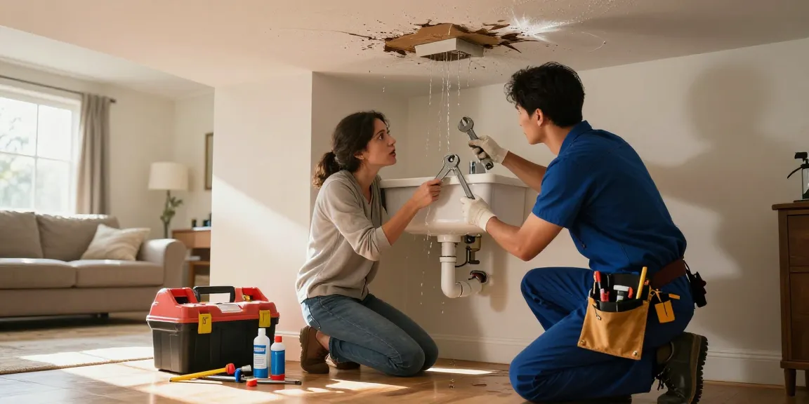 Urgent plumbing help in Sandy with emergency plumber fixing a leak in a home.