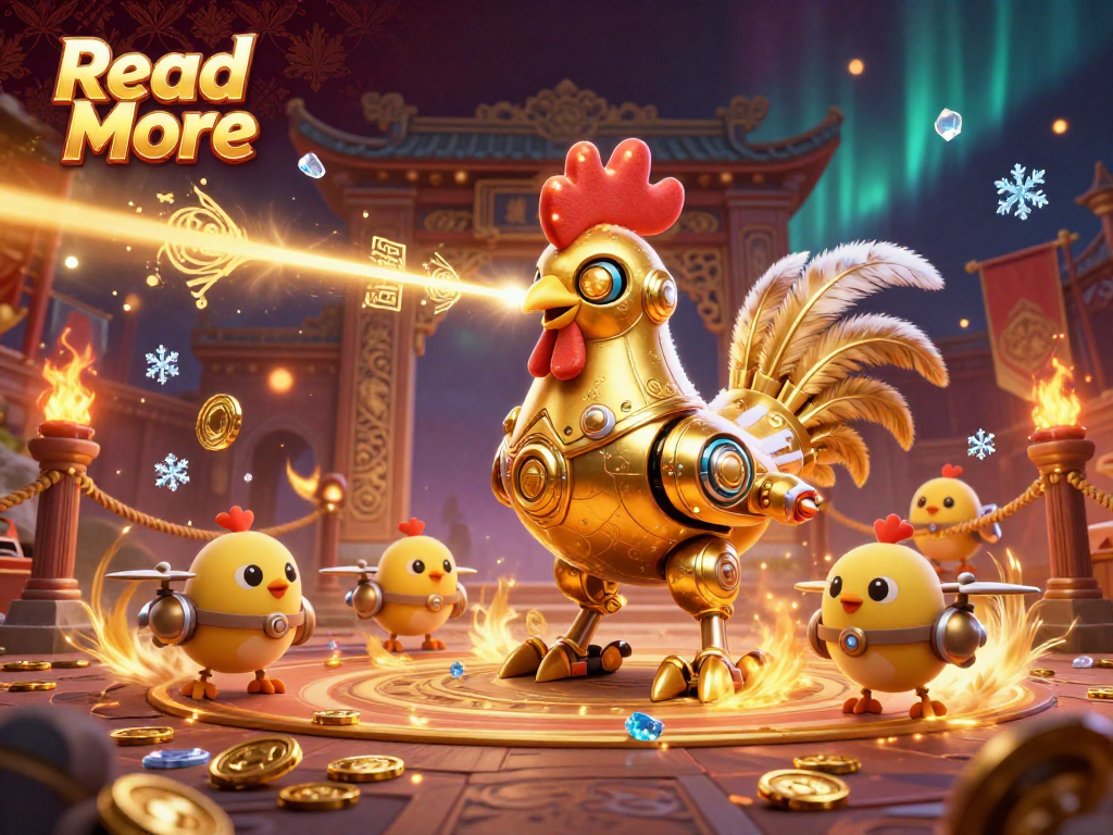 Experience the vibrant energy of gambling with the golden rooster in a high-stakes arena - Read More for details.
