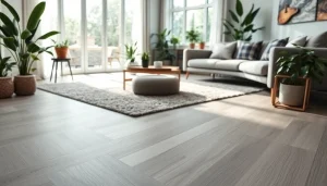 Transform your home with waterproof lvp flooring, showcasing stylish designs and textures in a modern setting.