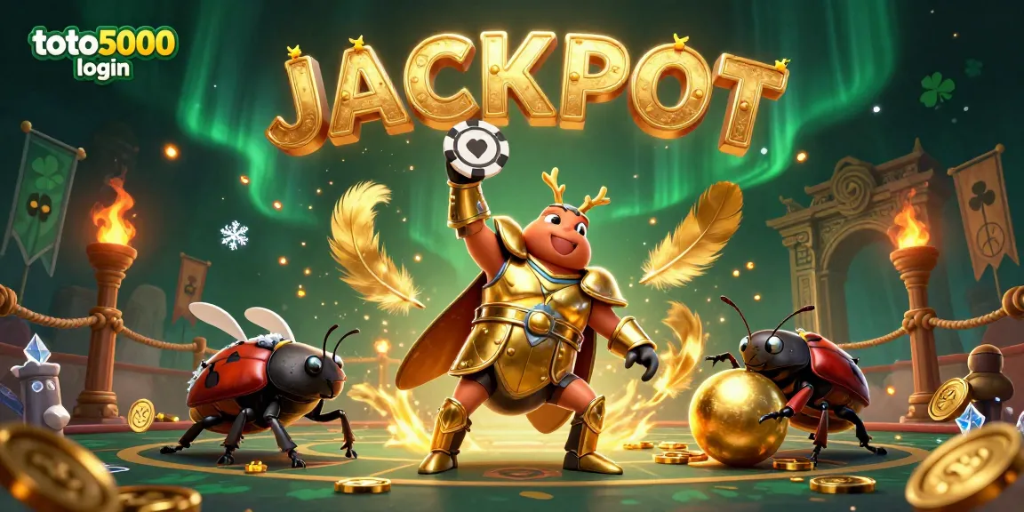 Engage in thrilling gameplay with toto5000 login as a heroic beetle triumphs in a casino arena.