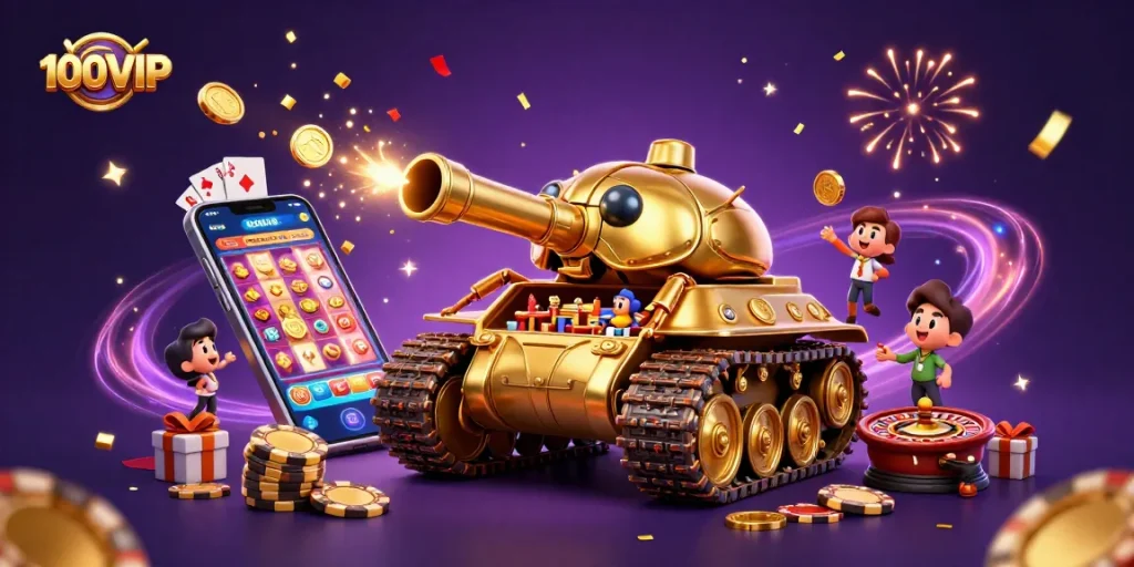 Enhance your gaming experience at 100VIP with vibrant slot games and casino excitement.